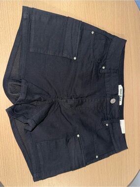 Wax Jean Black Women's Utility Pocket Shorts